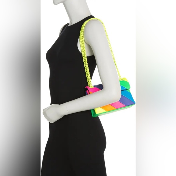 Kurt Geiger London Mini Neon Leather Convertible Crossbody Bag - Picture 5 of 8